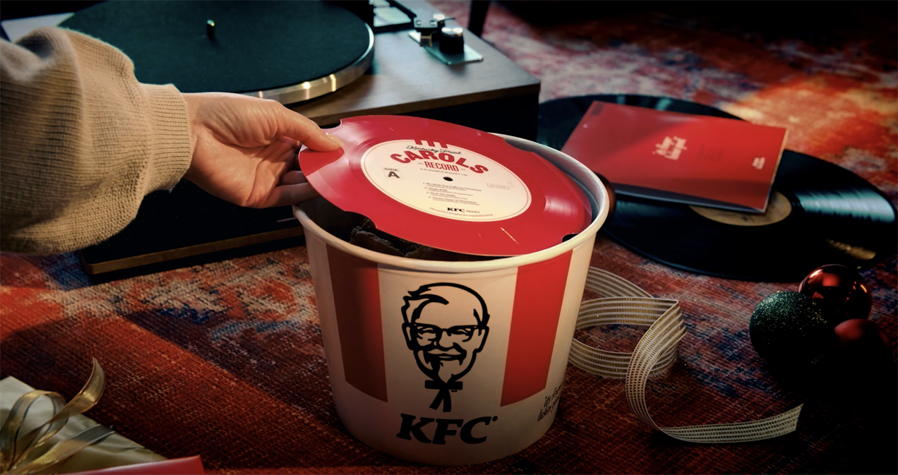 KFC Turns Its Bucket Lid Into a Record For the Holidays